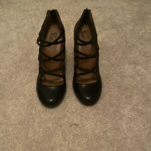 Thrifted Black Wedges
